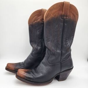 ARIAT Circuit Salem Chocolate Ombre Western Boots Size 6.5